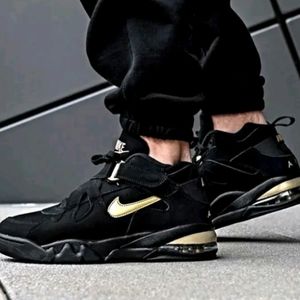 Nike Air Force Max CB Charles Barkley Black Gold Suede almost new good shape